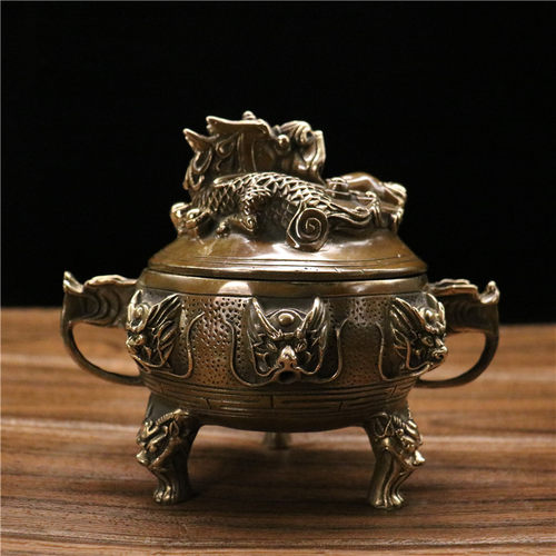 纯铜香炉仿古佛具用品居室