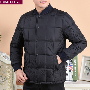 工作服内穿棉衣男大码 羽绒棉服爸爸装 老年人保暖棉袄 冬季 中年男士