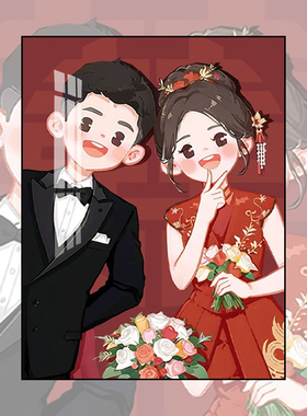 婚礼十字绣2024新款线绣小幅客厅卧室结婚送人小幅刺绣手工自己绣