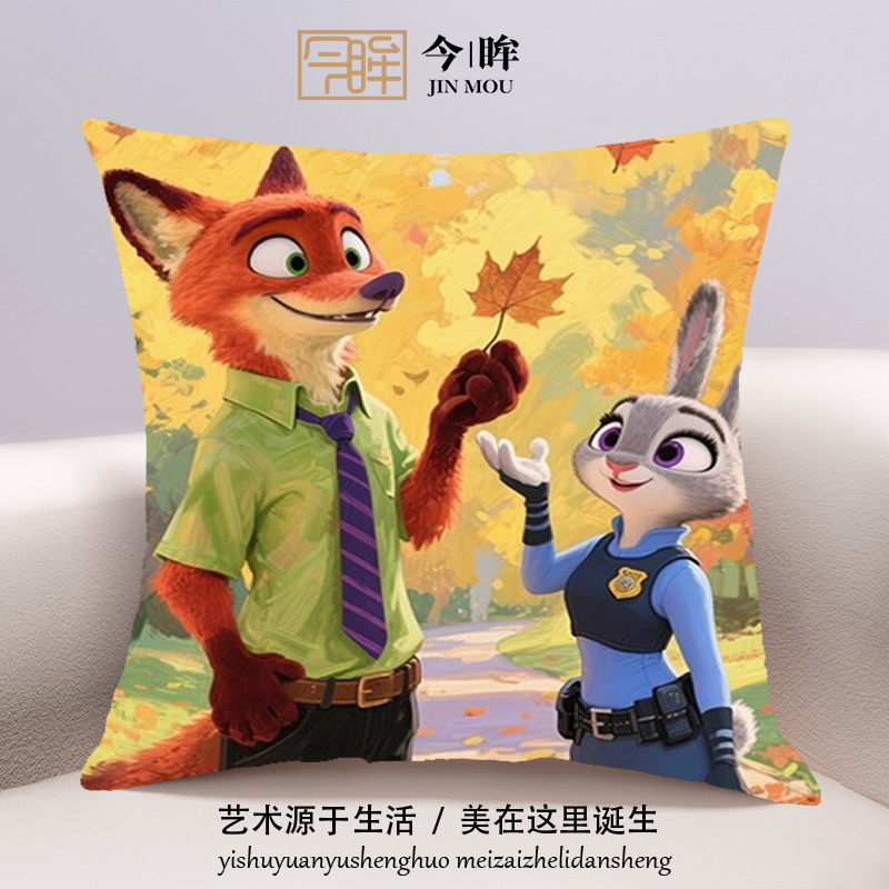 疯狂动物城十字绣抱枕2025年新款客厅沙发儿童卧室靠枕小件自己绣