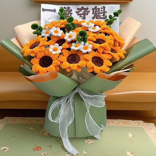 向日葵扭扭棒花束diy材料包