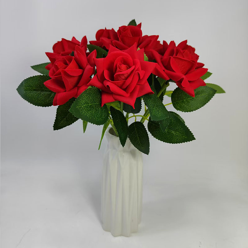 尖头绒布仿真玫瑰diy材料包