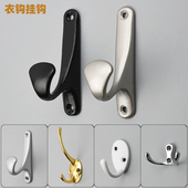锌合金玄关挂钩门后衣服浴室单钩排钩挂衣钩厨房衣帽钩双个壁挂钩