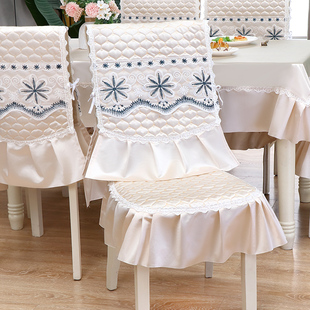 长方形桌布餐椅垫椅子套罩 通用客厅简约现代餐桌椅子坐垫靠背套装