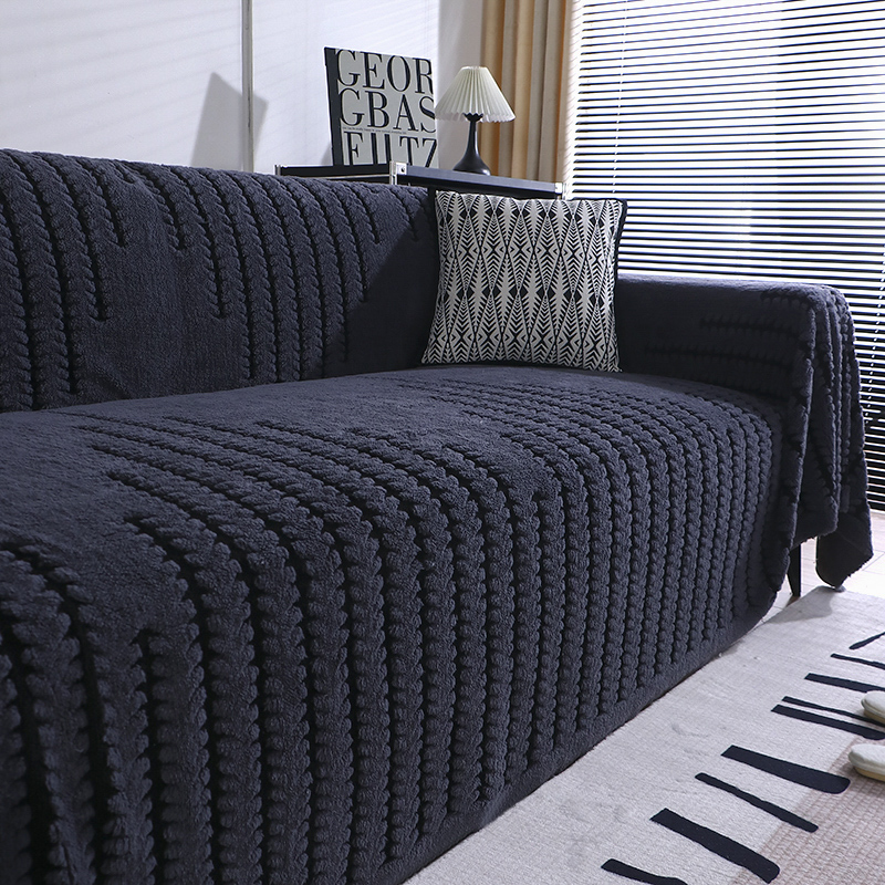 舒棉绒保暖靠背坐垫一体沙发巾