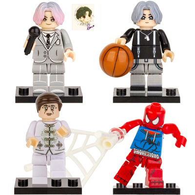 兼容蔡徐坤鸡你太美明星周边人偶超可动积木人仔玩具生日礼物