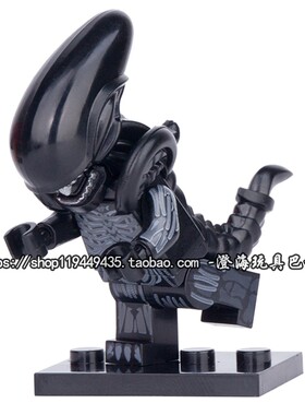 品高积木电影人仔恐怖片PG1050异形Alien外星人第三方MOC拼装玩具