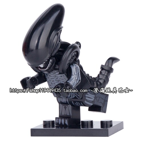 品高积木电影人仔恐怖片PG1050异形Alien外星人第三方MOC拼装玩具
