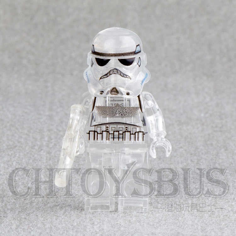 品高积木starwars星球大战水晶透明暴风兵白兵限量版拼装人仔玩具