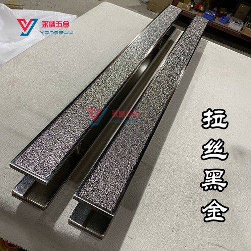 极简木门实心双开门把手古铜