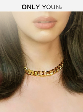 cd粗项链男女潮insinsins冷淡风