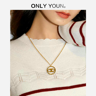 凯旋门毛衣项链女春夏小众设计感高级2024年新款潮配饰锁骨链