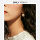 双面珍珠celi风耳环2024年新款 女法式 小众设计感高级耳钉耳饰