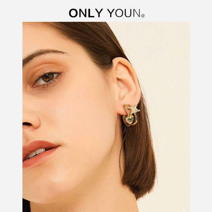 爱心凯旋门满钻耳环2024新款