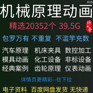 精选机械原理动画汽车机床模具数控齿轮化工仪表设备经典 案例集合
