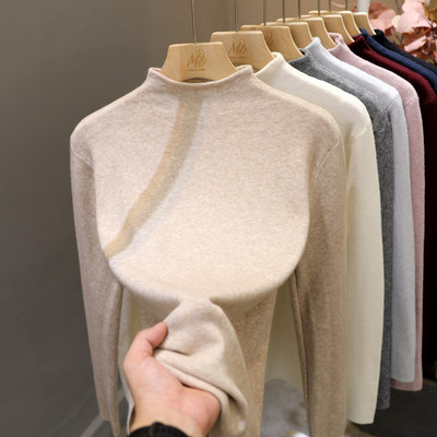 宽松显瘦新款软糯针织衫套头中领