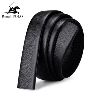 保罗不带头皮带男士真皮自动扣无头腰带身头层纯牛皮无牙单独带身
