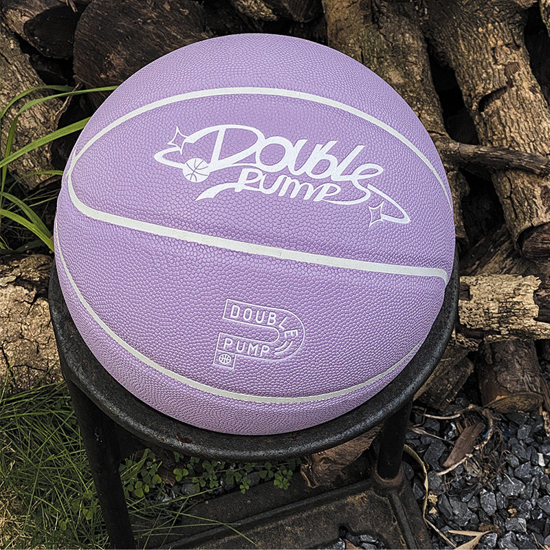 女生篮球吸湿7号真皮耐磨水泥地室内外儿童7号纯色简约纯紫色