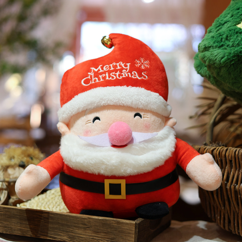 圣诞老人玩偶圣诞鹿公仔圣诞礼物装饰摆件送女生儿童毛绒玩具娃娃