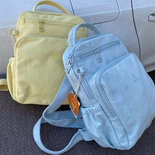 博卜新款摩登布丁牛奶绒双肩包时尚高颜值背包高品质潮爆学生包