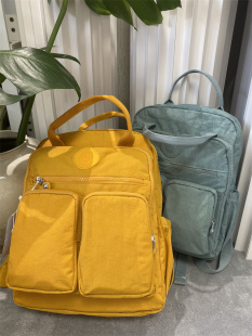 博卜BOBO双肩包新款时尚多口袋休闲旅游背包14寸电脑背包纯色经典