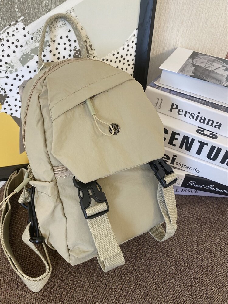 BOBO泡芙2106斜挎包男女情侣胸包出行单肩小背包超轻日韩森系纯色