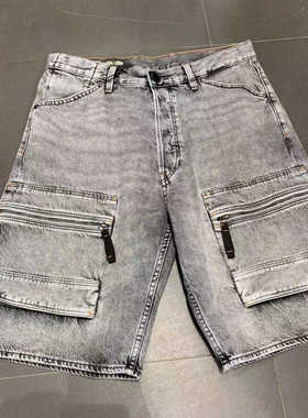 G-STAR专柜正品男潮牌夏季潮流3D剪裁宽松款牛仔短裤五分裤 24442