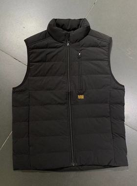 G-STAR专柜正品男棉外套立领纯黑质感有型帅马夹棉马甲 D24277