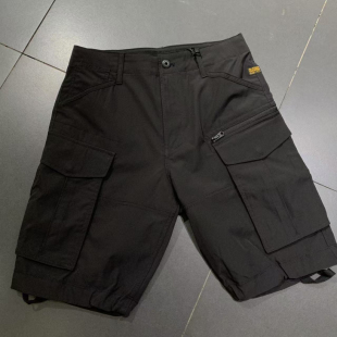 拼接帆布短裤 STAR专柜正品 男黑潮流大口袋拉链工装 D08566 五分裤