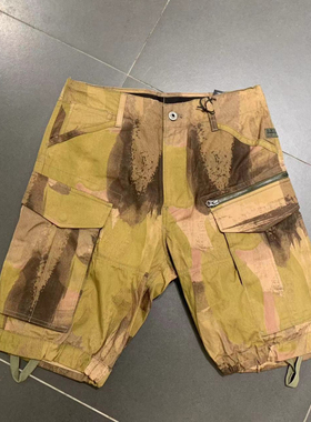 G-STAR专柜正品男潮流大口袋拉链2023款工装帆布短裤五分裤D08566