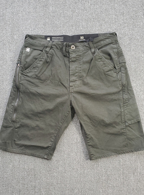 G-STAR专柜正品 男帆布潮流修身工装短裤五分裤 D17950.C096.B575