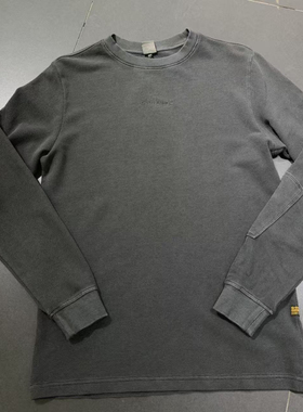 G-STAR专柜正品男潮流颗粒质感字母纯色超帅休闲运动卫衣25966