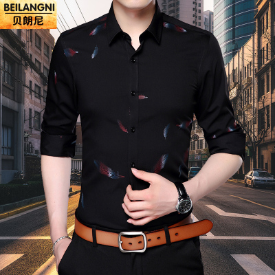 春款男装商务30多岁35中老年人穿40长袖45衬