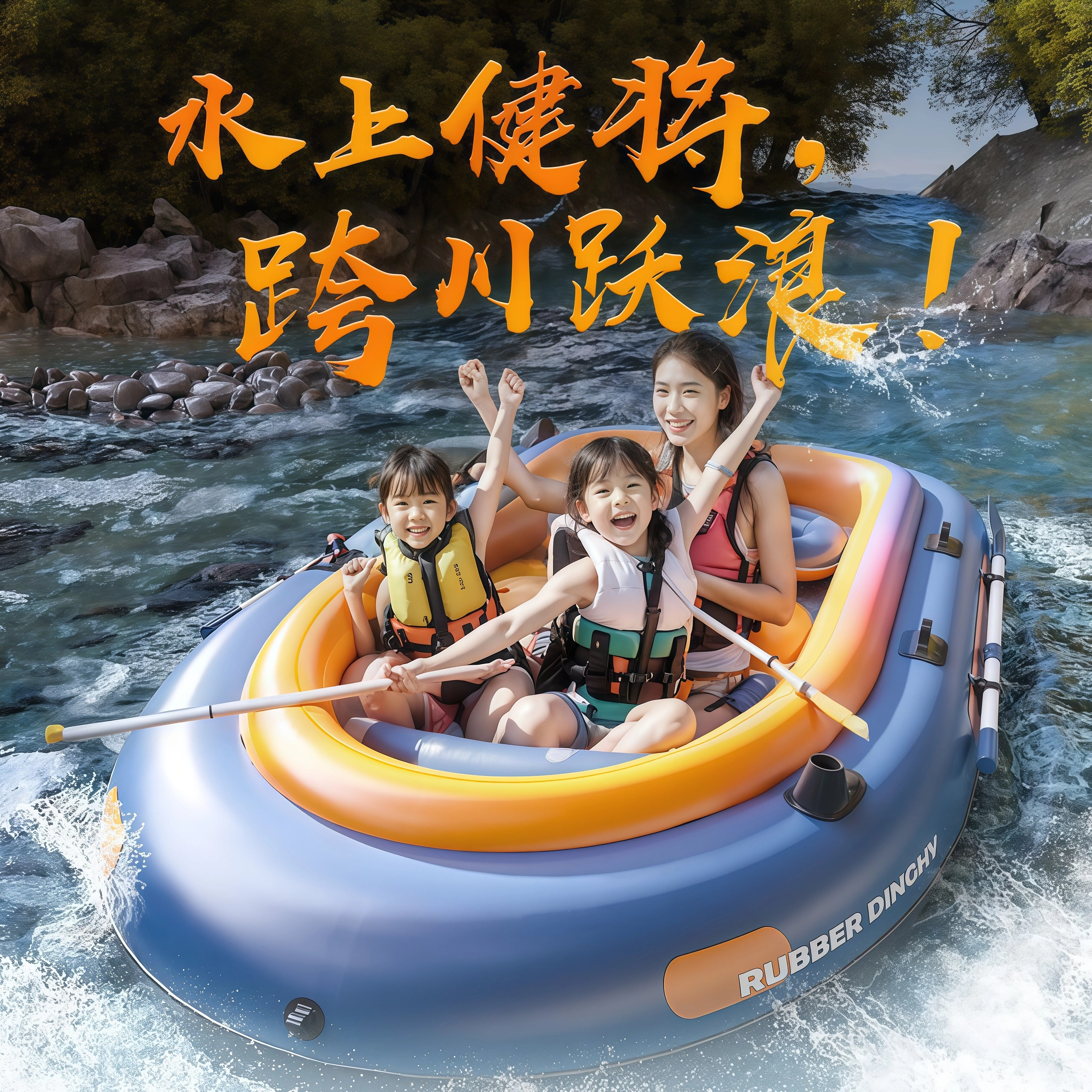 橡皮艇加厚钓鱼船路亚野钓气垫船