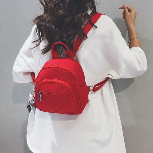 玲澜五色简约时尚迷你小双肩背包