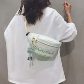 胸包女士2026新款 休闲百搭女式 运动腰包男生骑行帆布小单肩斜挎包