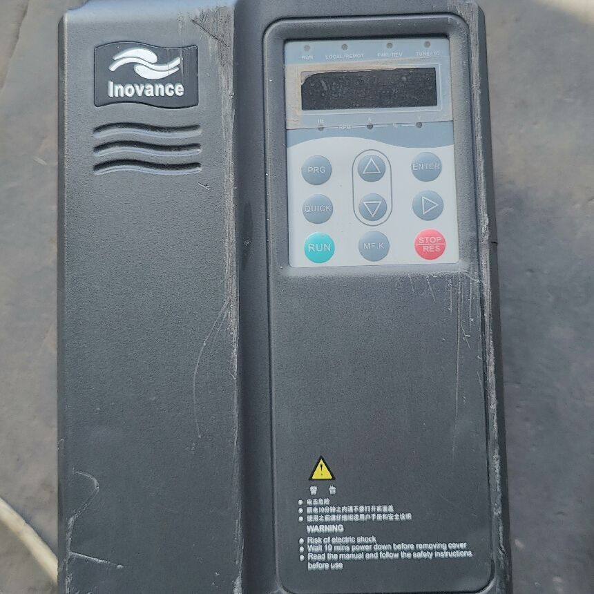 两台汇川变频器MD380T3.7GB 功能包好 实拍 带MF