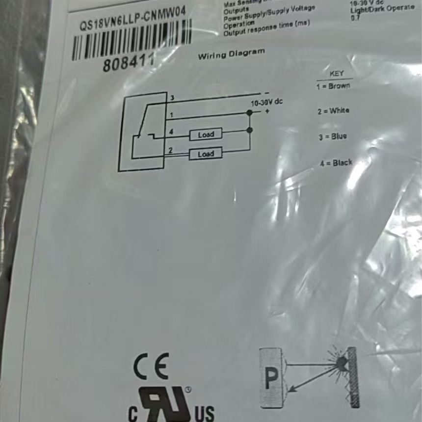 【邦纳QS18VN6LLP-CNMW04光电传感器】美国