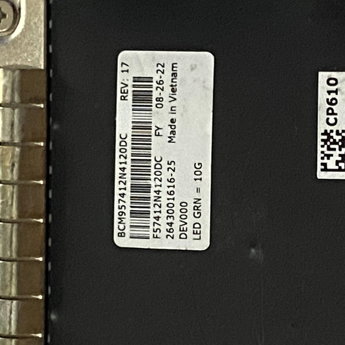 0CP610 OCP3.0 网卡 BCM957412 10Gb博通双口光纤网卡