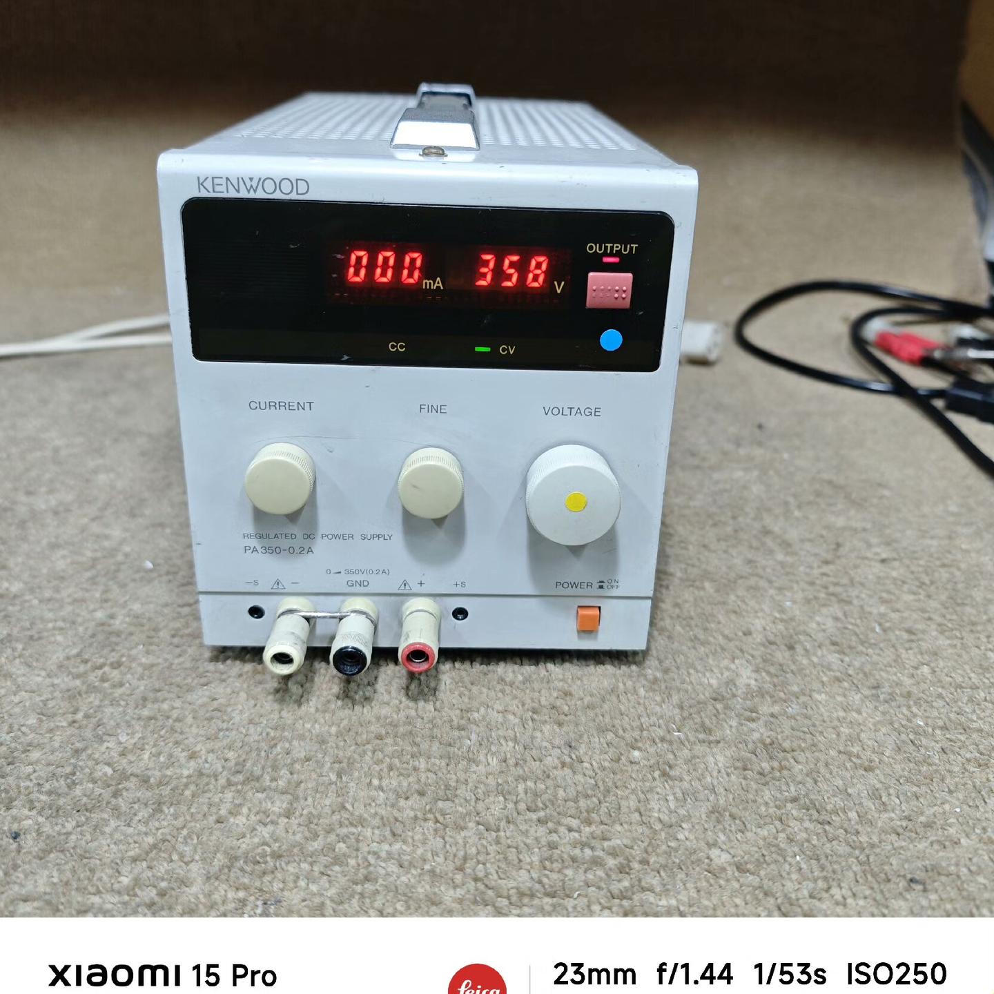 日本KENWOOD健伍PA350-0.2A可调线性高压电源