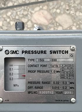 压力开关 机械式压力开关 ISG110030 成