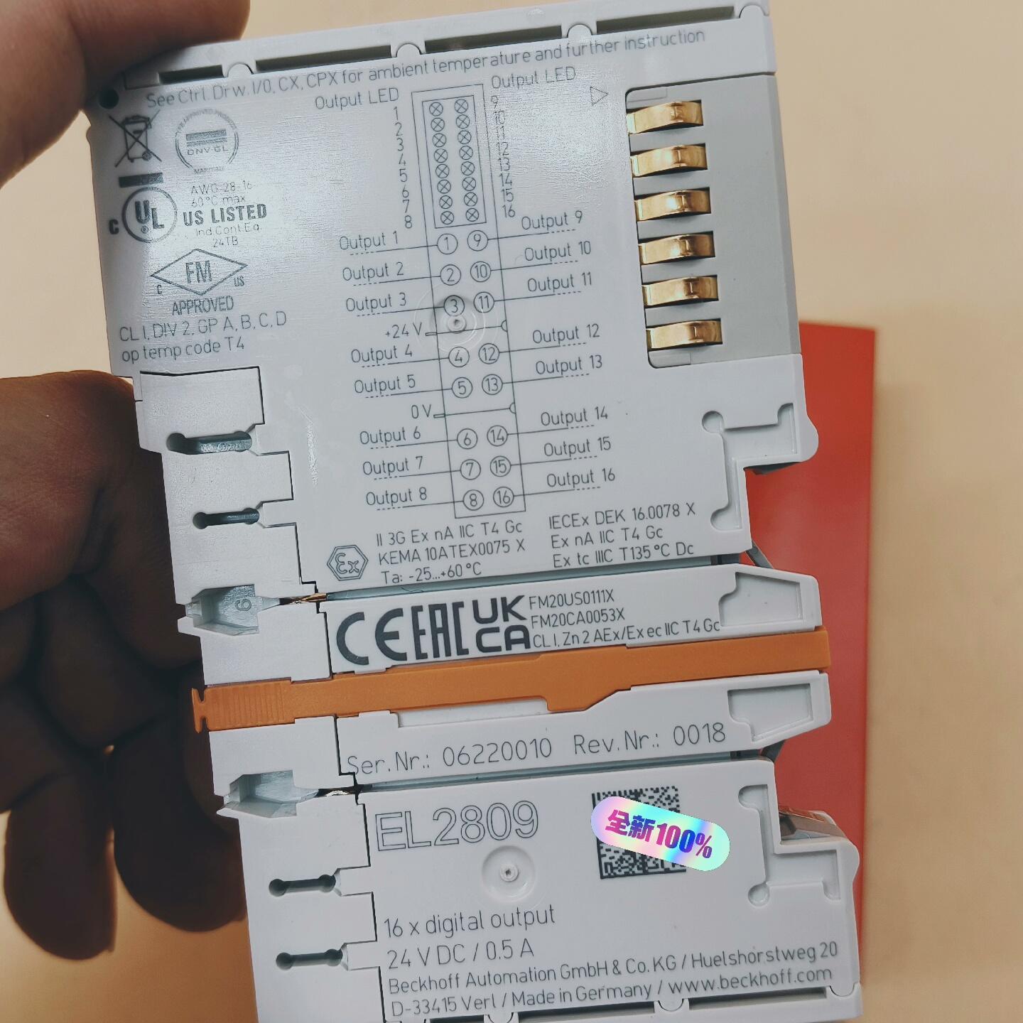 EL2809倍福PLC模块 现货实物。实