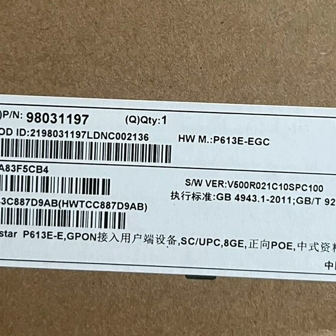 OptiXstar P613E-E   GPON接入用户端设