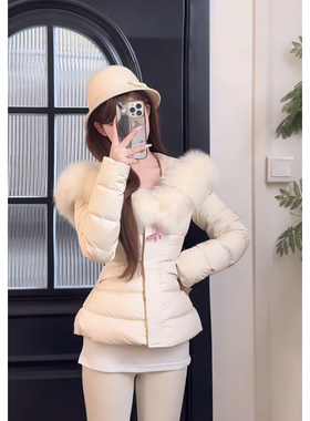 毛茸茸2026冬季棉服外套保暖粉色