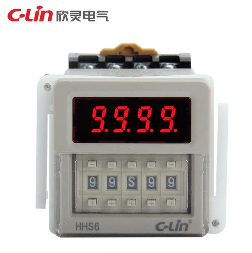 C-Lin欣灵牌HHS6 JSS48A(改进型)数显延时时间继电器11插脚带底座