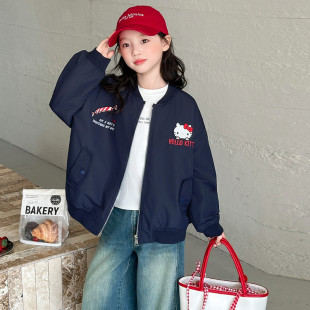 女童春秋款外套2026新款洋气中大儿童棒球服上衣女孩春装运动夹克
