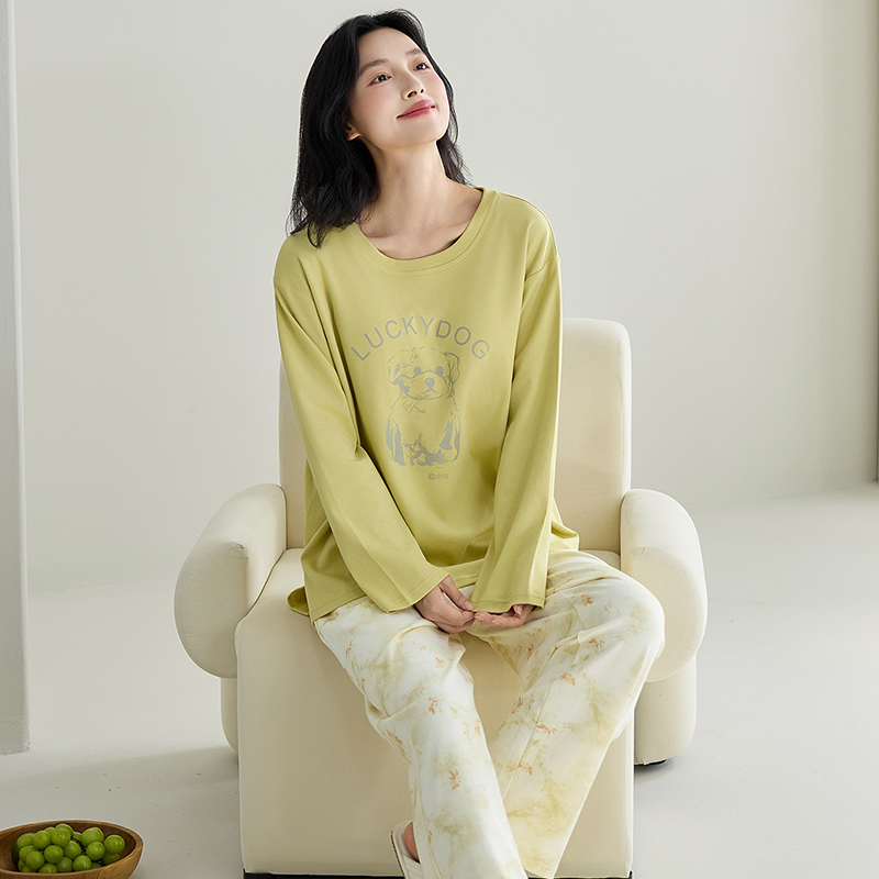 150cm小个子睡衣长袖纯棉套头家居服全棉睡衣秋季套装薄款xxs码