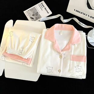 150cm小矮个子高级感豹纹睡衣女士加厚保暖德绒家居服套装xs小码