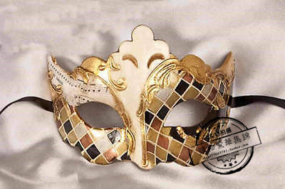 代购威尼斯面具化妆假面舞会派对马赛克细节金箔Giglio马赛克女-封面