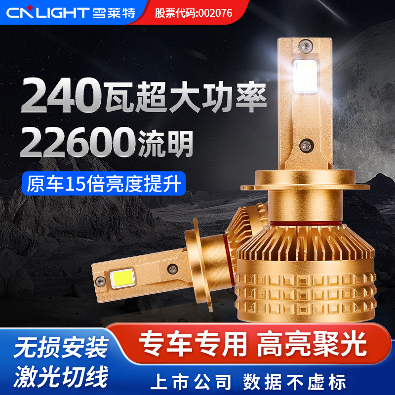 雪莱特240W天神R9系列LED汽车大灯超大功率超亮强光聚光大灯
